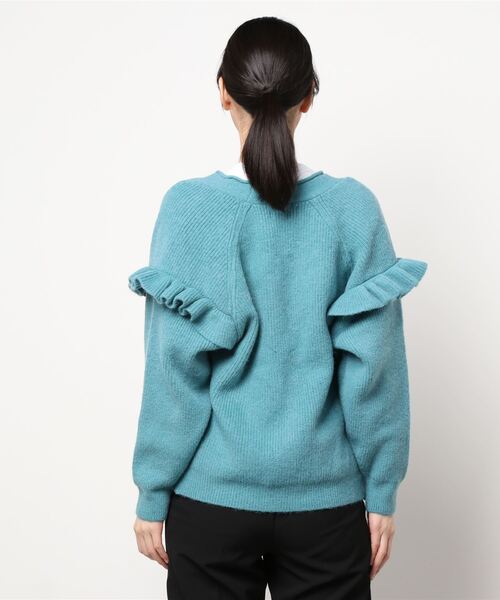 Clice de Paris（クリシェドゥパリス）の「K/袖フリルカーデ（カーディガン/ボレロ・レディース・ベージュ/ブルー・ONESIZE）」の3枚目の写真