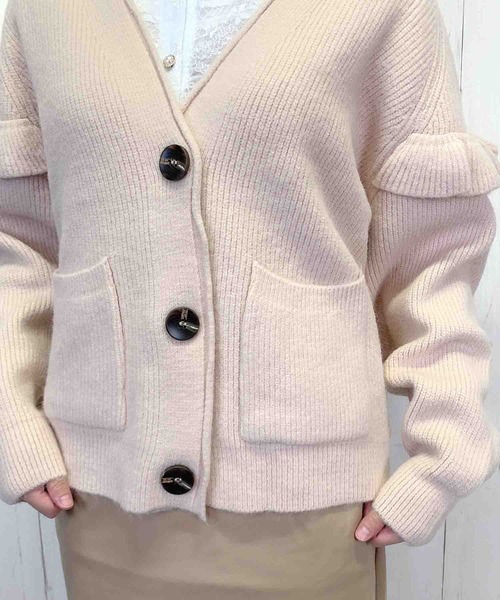 Clice de Paris（クリシェドゥパリス）の「K/袖フリルカーデ（カーディガン/ボレロ・レディース・ベージュ/ブルー・ONESIZE）」の12枚目の写真
