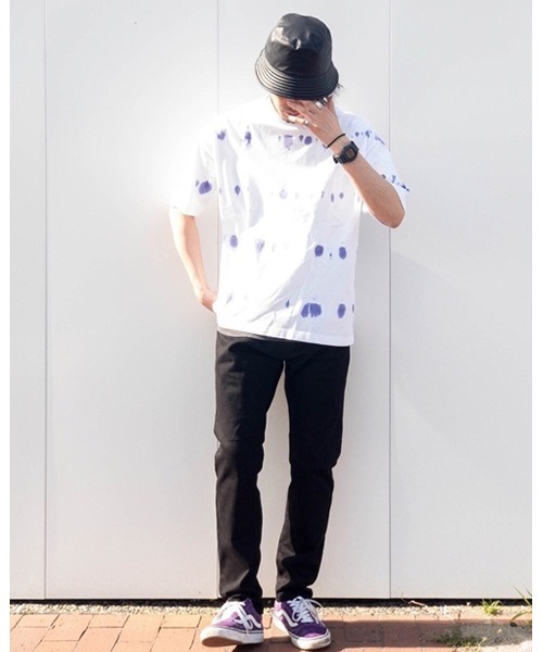 ROOP TOKYO by Hayato(ループトウキョウバイハヤト)の「ROOPTOKYO by Hayato cyuu-sen border big tee タイダイ染めボーダー半袖Tee タイダイ柄(Tシャツ/カットソー・メンズ・ネイビー/ホワイト/グレー・M/L)」の8枚目の写真