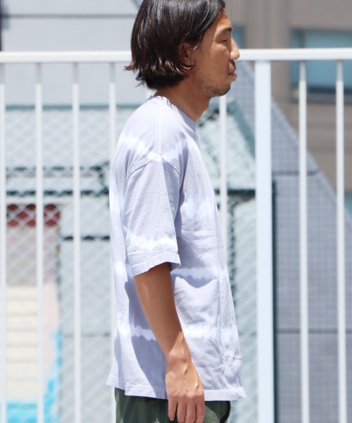 ROOP TOKYO by Hayato(ループトウキョウバイハヤト)の「ROOPTOKYO by Hayato cyuu-sen border big tee タイダイ染めボーダー半袖Tee タイダイ柄(Tシャツ/カットソー・メンズ・ネイビー/ホワイト/グレー・M/L)」の9枚目の写真