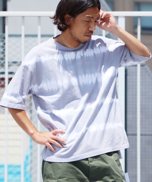 ROOP TOKYO by Hayato(ループトウキョウバイハヤト)の「ROOPTOKYO by Hayato cyuu-sen border big tee タイダイ染めボーダー半袖Tee タイダイ柄(Tシャツ/カットソー・メンズ・ネイビー/ホワイト/グレー・M/L)」の12枚目の写真