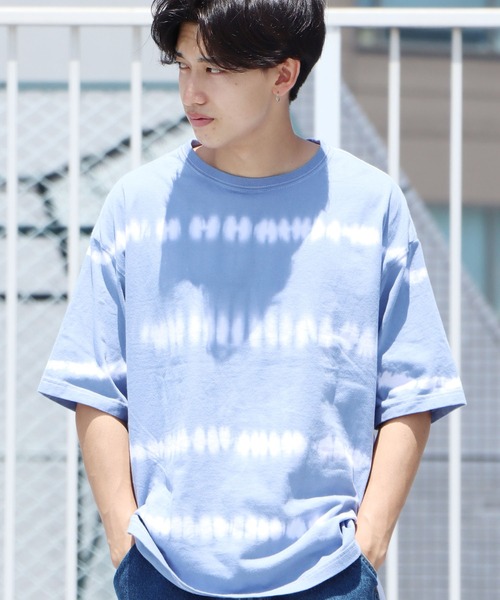 ROOP TOKYO by Hayato(ループトウキョウバイハヤト)の「ROOPTOKYO by Hayato cyuu-sen border big tee タイダイ染めボーダー半袖Tee タイダイ柄(Tシャツ/カットソー・メンズ・ネイビー/ホワイト/グレー・M/L)」の18枚目の写真