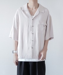 melt. | melt. - Dカンフラップポケットトロミオーバーオープンカラーシャツ(シャツ/ブラウス)