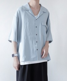 melt. | melt. - Dカンフラップポケットトロミオーバーオープンカラーシャツ(シャツ/ブラウス)