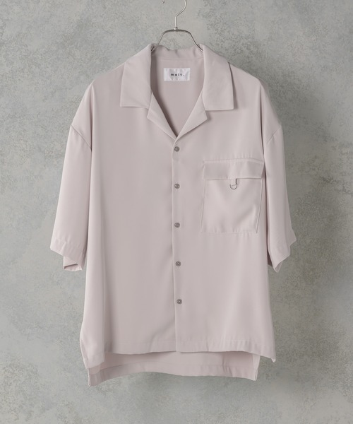 melt.(メルト)の「melt. - Dカンフラップポケットトロミオーバーオープンカラーシャツ(シャツ/ブラウス・メンズ・チャコールグレー/ブルー/グレイッシュベージュ・SMALL/MEDIUM/LARGE)」の22枚目の写真