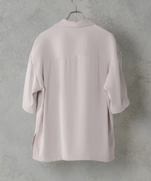 melt.(メルト)の「melt. - Dカンフラップポケットトロミオーバーオープンカラーシャツ(シャツ/ブラウス・メンズ・チャコールグレー/ブルー/グレイッシュベージュ・SMALL/MEDIUM/LARGE)」の10枚目の写真