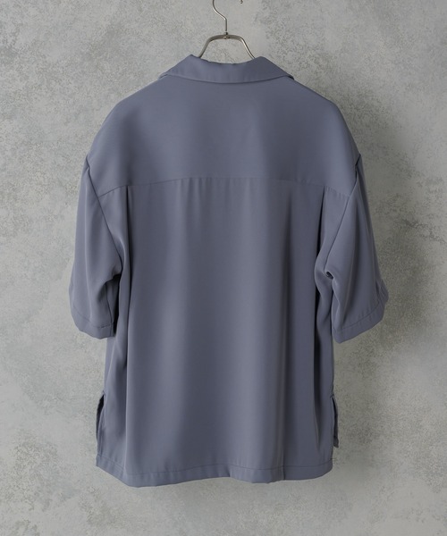 melt.(メルト)の「melt. - Dカンフラップポケットトロミオーバーオープンカラーシャツ(シャツ/ブラウス・メンズ・チャコールグレー/ブルー/グレイッシュベージュ・SMALL/MEDIUM/LARGE)」の11枚目の写真