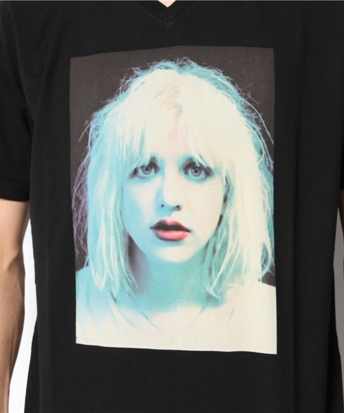 HYSTERIC GLAMOUR(ヒステリックグラマー)の「CL/SWEETHEARTS pt VネックT-SH(Tシャツ/カットソー・メンズ・ホワイト/ピンク/ブラック・SMALL/MEDIUM/LARGE)」の9枚目の写真