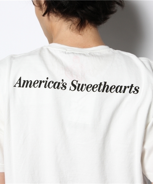 HYSTERIC GLAMOUR(ヒステリックグラマー)の「CL/SWEETHEARTS pt VネックT-SH(Tシャツ/カットソー・メンズ・ホワイト/ピンク/ブラック・SMALL/MEDIUM/LARGE)」の12枚目の写真