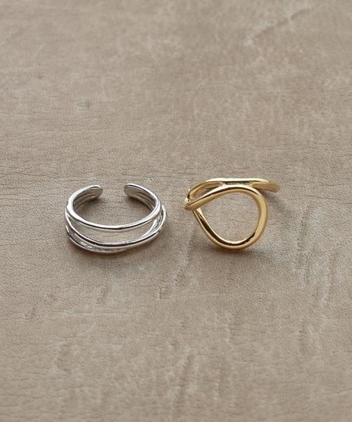 GOLDY(ゴールディ)の「フローリング ライン セット リング(リング・レディース・シルバー/ゴールド/その他1・FREE)」の4枚目の写真