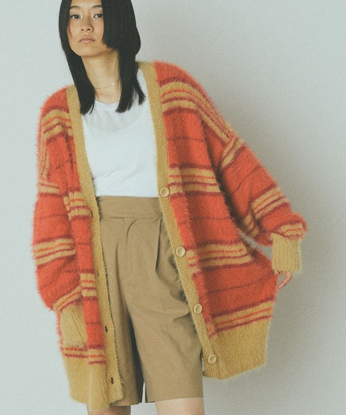 forksy.（フォルクシー）の「【forksy.】シャギーニットオーバーサイズカーディガン（カーディガン/ボレロ・レディース・ブラック/ベージュ/パープル/ブラウン/グレー/カーキ/オレンジ/グリーン/グリーン系その他/ライトイエロー/ライトブルー/ベージュ系その他/ライトグリーン/ブルー/ケリー/オレンジ系その他/ライム/パープル系その他/オレンジ系その他2/アイボリー・FREE）」の18枚目の写真