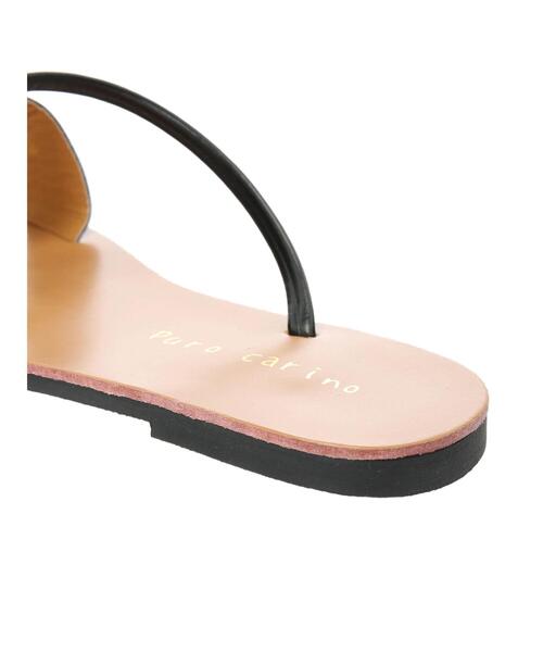 Green　Parks（グリーンパークス）の「【WEB限定サイズあり】・ダブルストラップフラットサンダル＊（サンダル・レディース・ブラック/アイボリー・LL/S/M/L）」の4枚目の写真