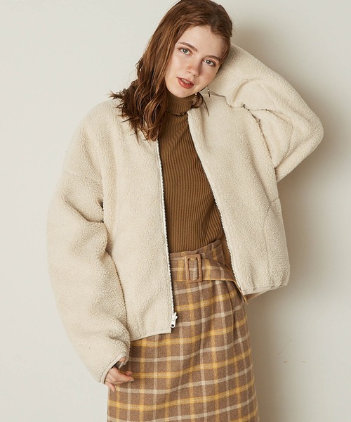 PURIL（ピュリル）の「【PURIL】ボアキルティングリバーシブルジャケット（ブルゾン・レディース・ブラック/アイボリー/モカ・S/M）」の7枚目の写真