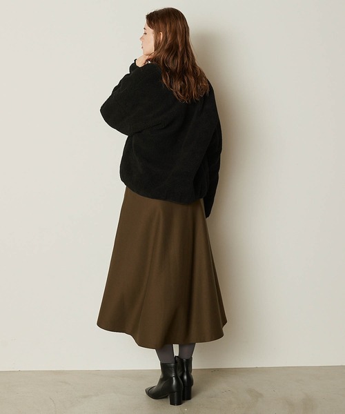 PURIL（ピュリル）の「【PURIL】ボアキルティングリバーシブルジャケット（ブルゾン・レディース・ブラック/アイボリー/モカ・S/M）」の16枚目の写真