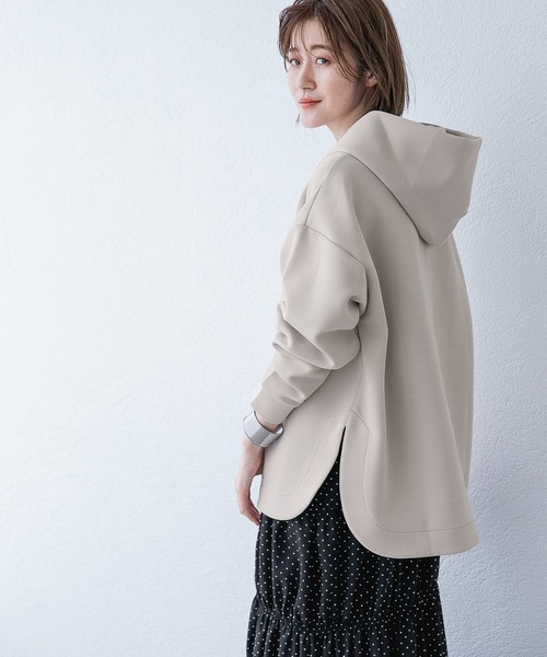 A part by（アパートバイ）の「ボンディングラウンドパーカー　218264（パーカー・レディース・チャコールグレー/ライトブルー/アイボリー・FREE）」の10枚目の写真