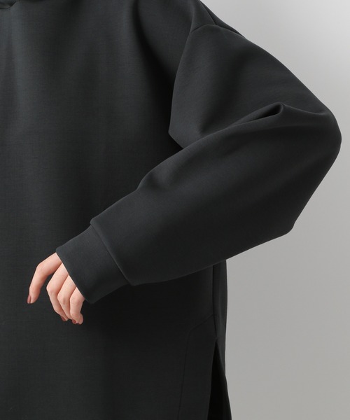 A part by（アパートバイ）の「ボンディングラウンドパーカー　218264（パーカー・レディース・チャコールグレー/ライトブルー/アイボリー・FREE）」の12枚目の写真