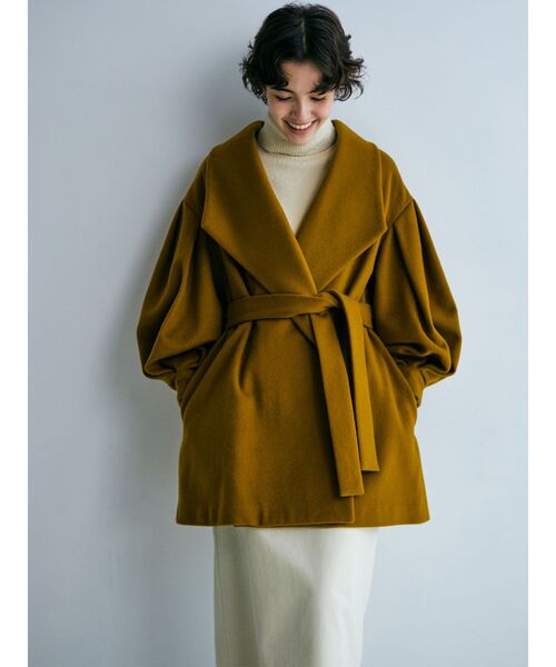 LAGUNAMOON（ラグナムーン）の「バックタックボリュームスリーブコート（その他アウター・レディース・ベージュ/マスタード/バイオレット・FREE）」の7枚目の写真