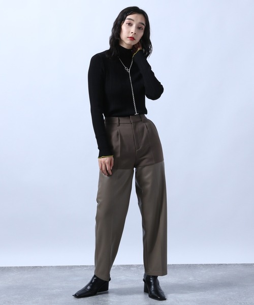 HARE（ハレ）の「ハイネックランダムニット(HARE)（ニット/セーター・レディース・ブラック/ブラウン/グレー/グリーン・FREE）」の14枚目の写真