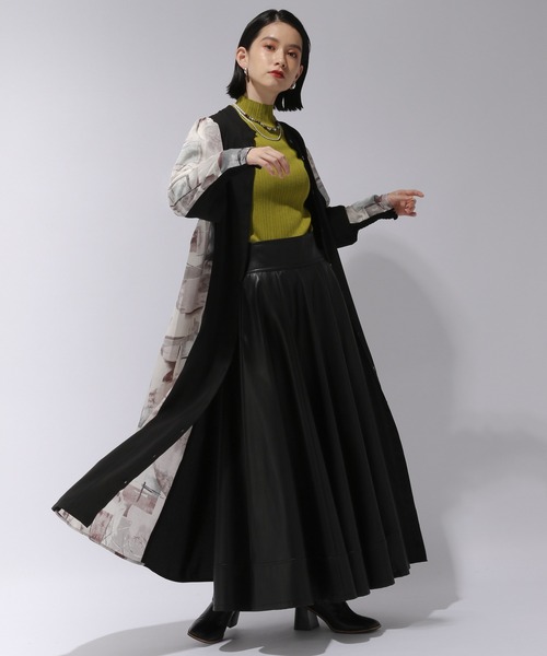 HARE（ハレ）の「ハイネックランダムニット(HARE)（ニット/セーター・レディース・ブラック/ブラウン/グレー/グリーン・FREE）」の5枚目の写真