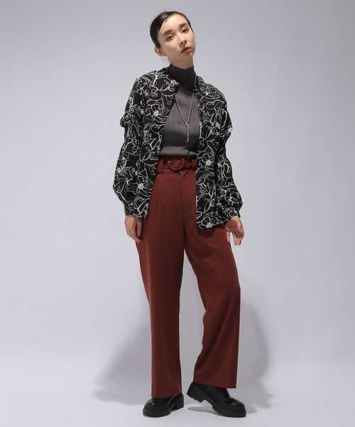 HARE（ハレ）の「ハイネックランダムニット(HARE)（ニット/セーター・レディース・ブラック/ブラウン/グレー/グリーン・FREE）」の8枚目の写真