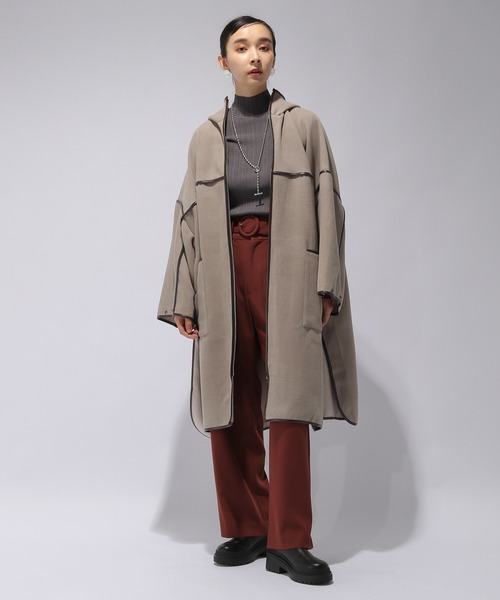 HARE（ハレ）の「ハイネックランダムニット(HARE)（ニット/セーター・レディース・ブラック/ブラウン/グレー/グリーン・FREE）」の9枚目の写真