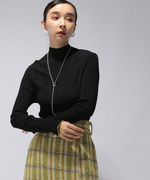 HARE（ハレ）の「ハイネックランダムニット(HARE)（ニット/セーター・レディース・ブラック/ブラウン/グレー/グリーン・FREE）」の11枚目の写真