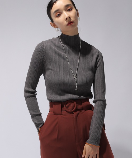 HARE（ハレ）の「ハイネックランダムニット(HARE)（ニット/セーター・レディース・ブラック/ブラウン/グレー/グリーン・FREE）」の12枚目の写真