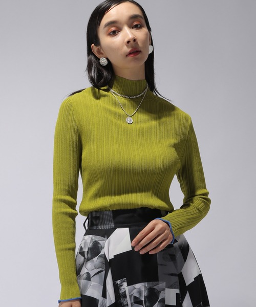 HARE（ハレ）の「ハイネックランダムニット(HARE)（ニット/セーター・レディース・ブラック/ブラウン/グレー/グリーン・FREE）」の13枚目の写真