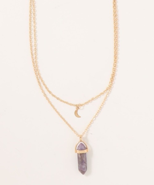 juweel（ユウェル）の「クリスタル×付きモチーフ ゴールド2連ネックレス（ネックレス・レディース・A/B/C/D/E/F/G・FREE）」の3枚目の写真