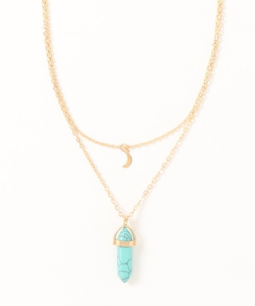 juweel（ユウェル）の「クリスタル×付きモチーフ ゴールド2連ネックレス（ネックレス・レディース・A/B/C/D/E/F/G・FREE）」の4枚目の写真