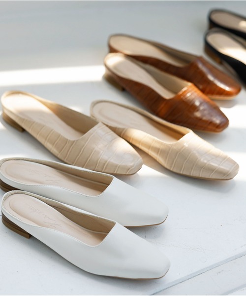 KOBE LETTUCE（コウベレタス）の「スクエアトゥミュール（その他シューズ・レディース・アイボリー/ブラック/ブラウン系その他/ベージュ系その他・LL/M/L/S）」の15枚目の写真