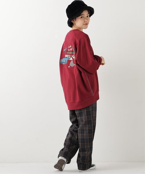 DOUBLE NAME（ダブルネーム）の「OutdoorMovie Night BACK刺繍プルオーバー（Tシャツ/カットソー・レディース・ネイビー/レッド/グリーン/キナリ・FREE）」の8枚目の写真