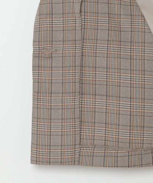 VENCEEXCHANGE(ヴァンスエクスチェンジ)の「【セットアップ対応】ショート丈テーラードジャケット 無地&チェック柄(テーラードジャケット・レディース・ブラック/ブラウン/その他・M)」の5枚目の写真