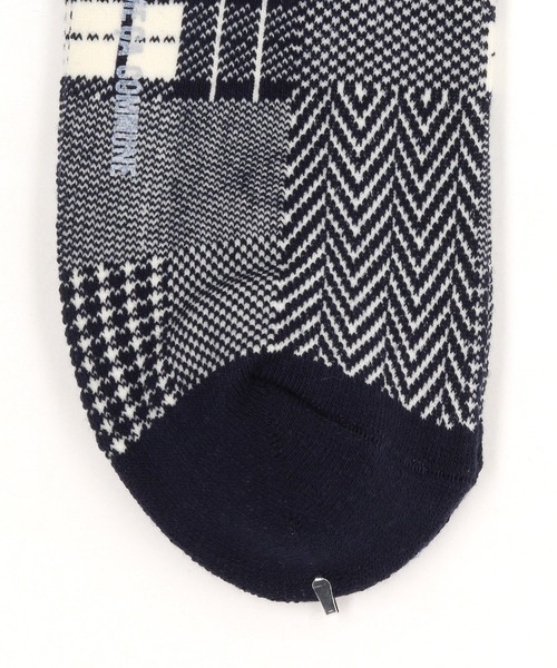 COMME　CA COMMUNE（コムサコミューン）の「マルチパターン パッチワーク柄 ソックス（ソックス/靴下・メンズ・ブラック/グリーン/キャメル/ネイビー・27cm）」の6枚目の写真