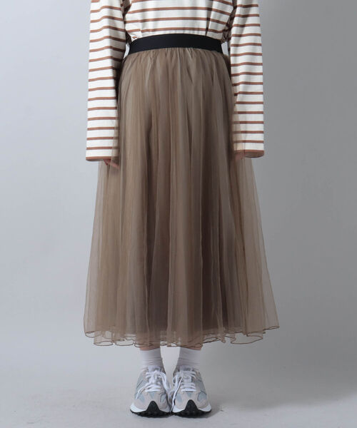 fredy couleur（フレディクルール）の「チュールギャザースカート（スカート・レディース・チャコールグレー/ブラウン・38）」の13枚目の写真