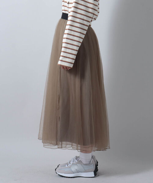fredy couleur（フレディクルール）の「チュールギャザースカート（スカート・レディース・チャコールグレー/ブラウン・38）」の14枚目の写真