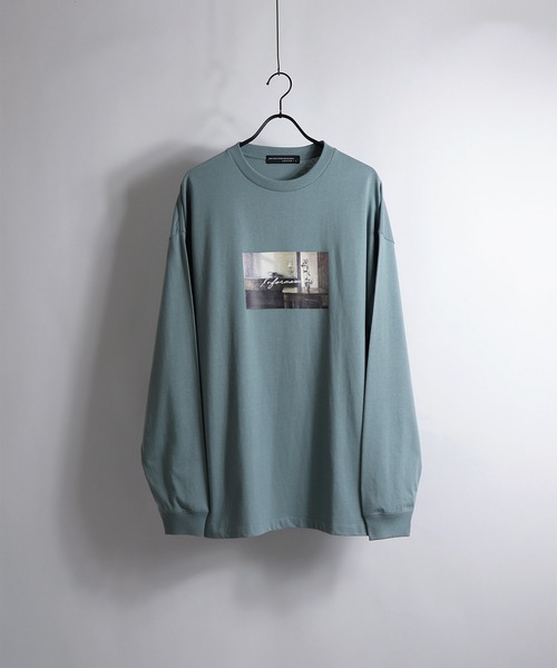 Confirm(コンファーム)の「Confirm / コンファーム BOXロゴ / PALEフォト ビッグプリントロンT(Tシャツ/カットソー・メンズ・チャコールグレー/ブラック/ホワイト/ホワイト系その他/ミント/サックスブルー・M/L)」の5枚目の写真