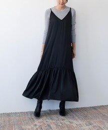 ELFRANK | Vネックフレアロングキャミソールワンピース(ワンピース)