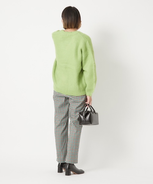 CIAOPANIC（チャオパニック）の「モヘアタッチシャギーカーディガン（カーディガン/ボレロ・レディース・ブラウン/オフホワイト/ライム・FREE）」の8枚目の写真