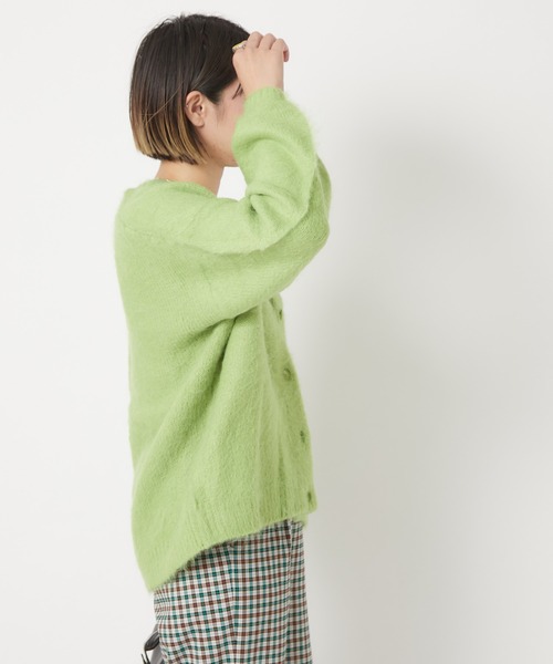 CIAOPANIC（チャオパニック）の「モヘアタッチシャギーカーディガン（カーディガン/ボレロ・レディース・ブラウン/オフホワイト/ライム・FREE）」の22枚目の写真