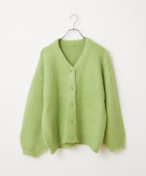 CIAOPANIC（チャオパニック）の「モヘアタッチシャギーカーディガン（カーディガン/ボレロ・レディース・ブラウン/オフホワイト/ライム・FREE）」の17枚目の写真