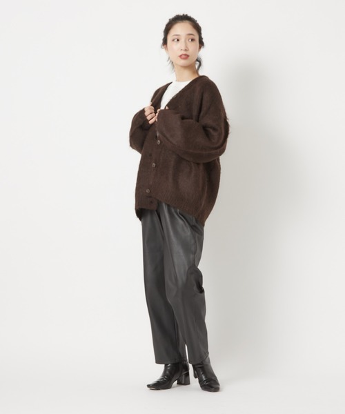 CIAOPANIC（チャオパニック）の「モヘアタッチシャギーカーディガン（カーディガン/ボレロ・レディース・ブラウン/オフホワイト/ライム・FREE）」の18枚目の写真