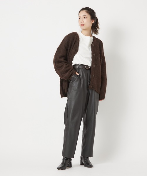 CIAOPANIC（チャオパニック）の「モヘアタッチシャギーカーディガン（カーディガン/ボレロ・レディース・ブラウン/オフホワイト/ライム・FREE）」の20枚目の写真