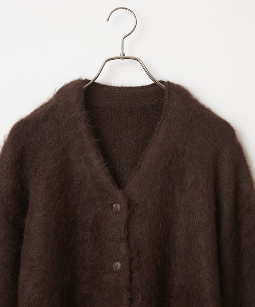 CIAOPANIC（チャオパニック）の「モヘアタッチシャギーカーディガン（カーディガン/ボレロ・レディース・ブラウン/オフホワイト/ライム・FREE）」の12枚目の写真