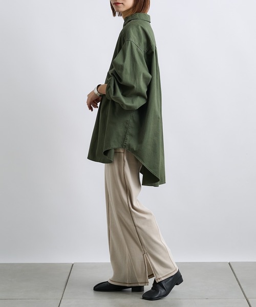 CIAOPANIC TYPY(チャオパニックティピー)の「ワッフル切り替えカットパンツ(その他パンツ・レディース・レッド/ブラック/アイボリー・ONE SIZE)」の9枚目の写真