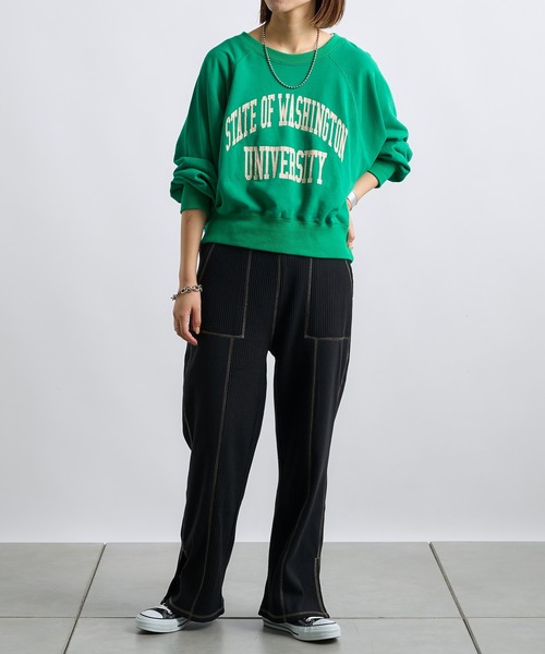 CIAOPANIC TYPY(チャオパニックティピー)の「ワッフル切り替えカットパンツ(その他パンツ・レディース・レッド/ブラック/アイボリー・ONE SIZE)」の16枚目の写真