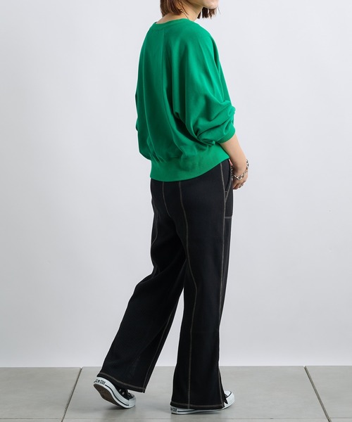 CIAOPANIC TYPY(チャオパニックティピー)の「ワッフル切り替えカットパンツ(その他パンツ・レディース・レッド/ブラック/アイボリー・ONE SIZE)」の18枚目の写真