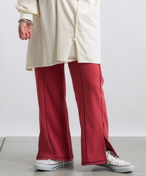 CIAOPANIC TYPY(チャオパニックティピー)の「ワッフル切り替えカットパンツ(その他パンツ・レディース・レッド/ブラック/アイボリー・ONE SIZE)」の19枚目の写真