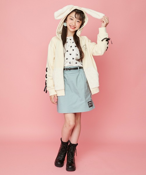 JENNI love（ジェニィラブ）の「うさ耳ZIPパーカー（パーカー・キッズ・ブラウン/オフホワイト/ピンク・140cm/130cm/150cm/160cm）」の6枚目の写真