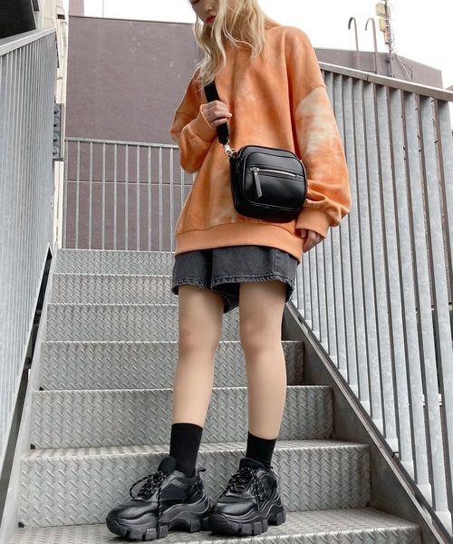 Figments（フィグメンツ）の「タイダイスウェット（スウェット・レディース・オレンジ/ブラック・FREE）」の12枚目の写真